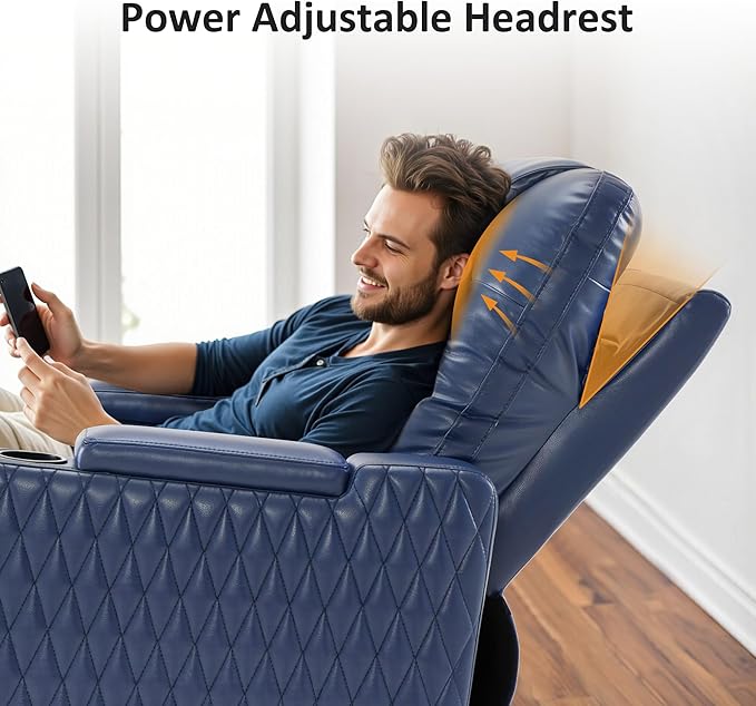 MCombo 80" Zero Gravity Oversized Power Reclining Loveseat with Adjustable Headrest for Living Room, Double Recliner Sofa with USB & Type C, Armrest Storage & LED Light HTS401SET