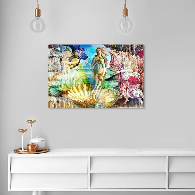 The Oliver Gal Artist Co. Spiritual and Religious Wall Art Canvas Prints 'Birth of Venus - Botticelli' Zodiac