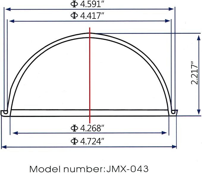 JMX Acrylic/PC CCTV Replacement Clear Camera Dome Cover Security Camera Housing Pet Dog Fence Window Skylight Window (4.3 Inches, Transparent)