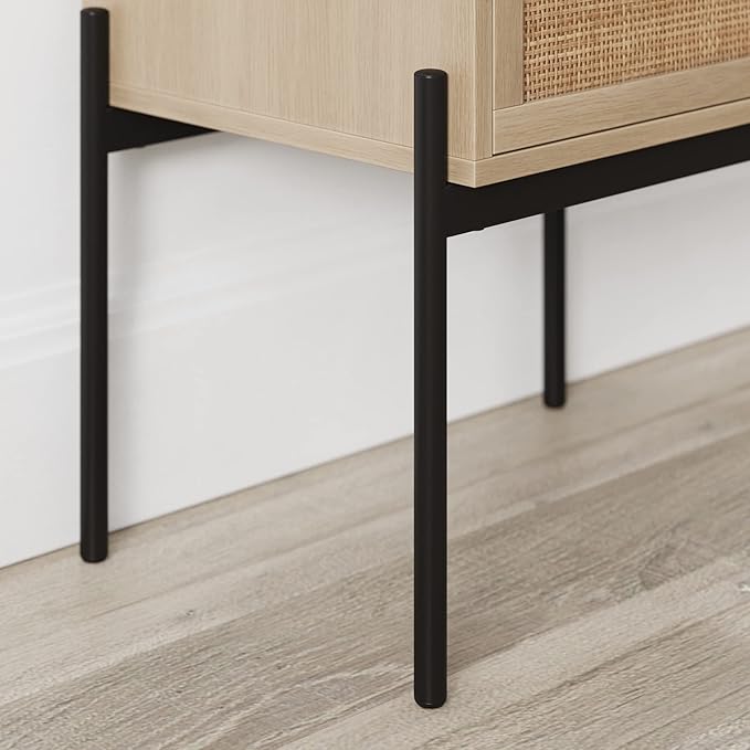 Nathan James Modern Nightstand, End, Bedside or Side Table with Storage for Living Room or Bedroom