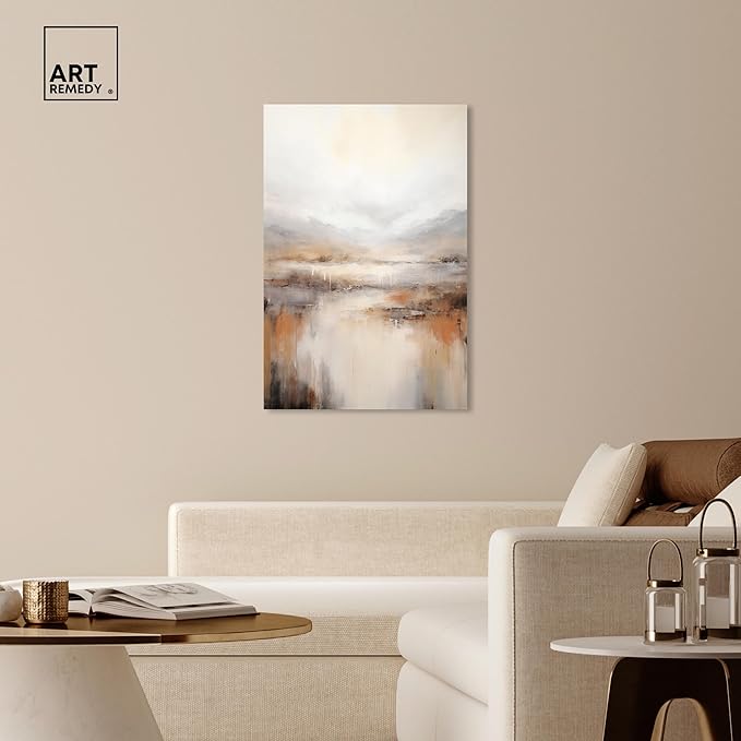 Art Remedy Natural Cascades Canvas Muted Abstract Wall Art, Gallery Wrapped, 30" x 45"