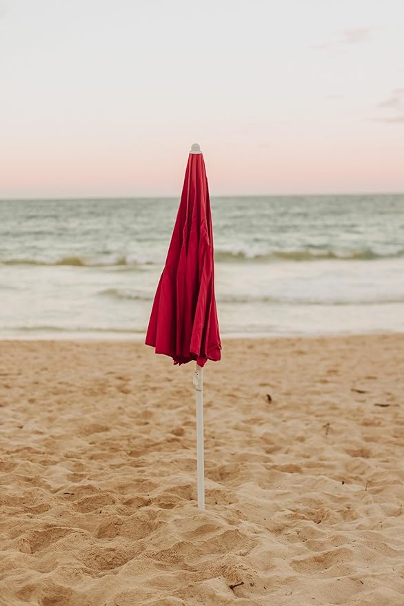 PICNIC TIME Outdoor Canopy Sunshade Beach Umbrella 5.5', Small Patio Umbrella, Beach Chair Umbrella
