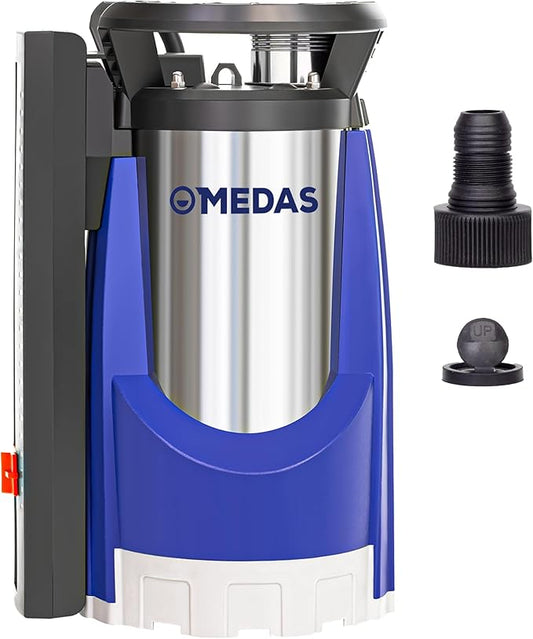 MEDAS Automatic Sump Pump,1HP 3600GPH Submersible Water Pump Portable Utility Pumps with Auto On/Off, Built-in Float for Swimming Pool Pond Hot Tub Rain Barrel Flooded House Basement