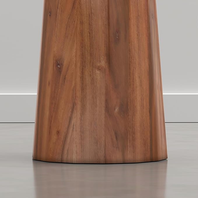 SIMPLIHOME Dayton End Table - 13 inch Wide Solid Acacia Wood Round Accent Table in Pecan Brown, Handcrafted Contemporary Nightstand or Lamp Stand for Living Room with Textured Finish, Assembled