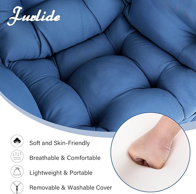 Lazy Chair with Ottoman, Modern Lounge Chair with Lumbar Pillow, Accent Cozy Reading Armchair and Folding Footstool for Bedroom, Dorm, Living Room,Peacock Blue