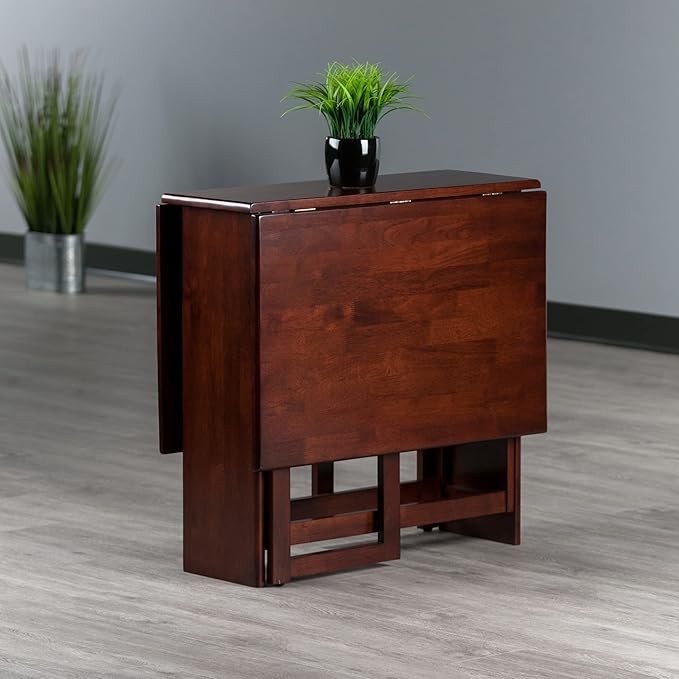 Winsome Clara Foldable Dining Table, 47" Wide, 30" High, Walnut