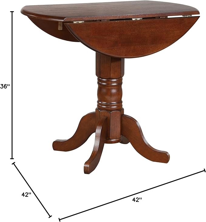 Sunset Trading Andrews Dining Table, Distressed chestnut finish