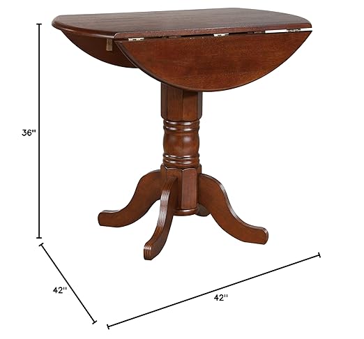 Sunset Trading Andrews Dining Table, Distressed chestnut finish