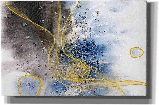 Epic Graffiti 'Coastal Watercolor Abstract' by Irena Orlov, Canvas Wall Art, 40"x26"