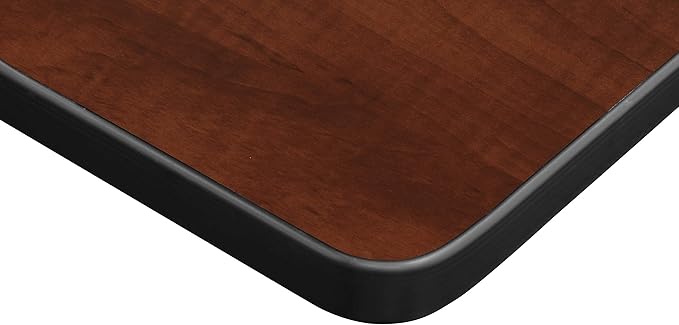 Regency Kee 48 x 24 in. Mobile Training Seminar Table- Cherry Top, Black Legs