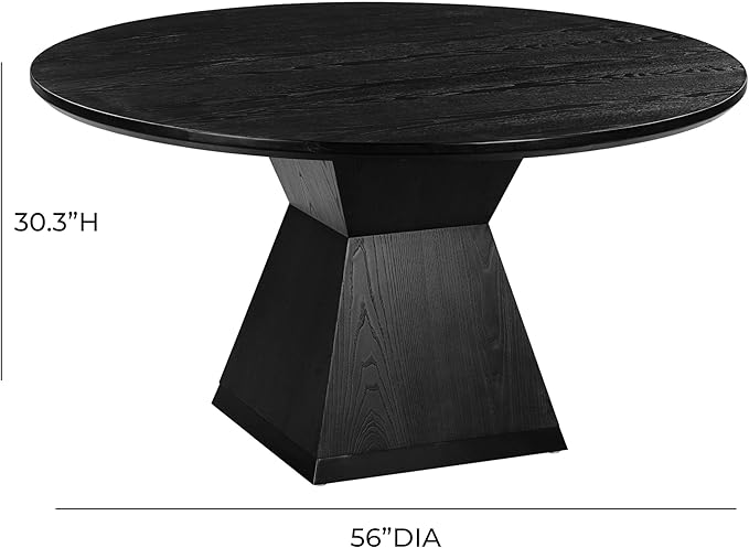 Tov Furniture Nolan Black Round Wood Dining Table