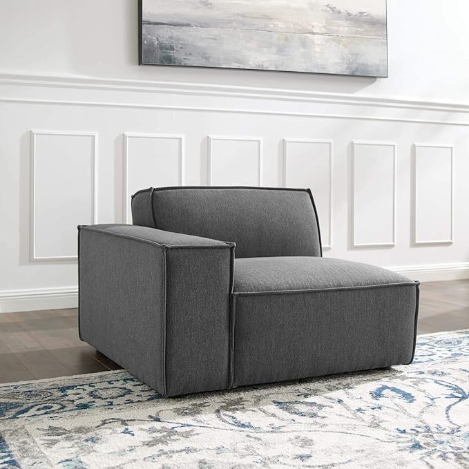Modway EEI-3870-CHA Restore Right-Arm Sectional Sofa Chair, Charcoal