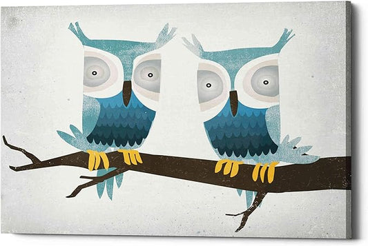 Epic Graffiti 'Tan Owls Bright' by Ryan Fowler, Canvas Wall Art, 54"x40"