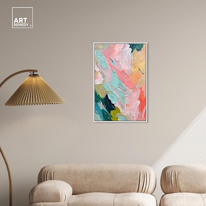 Art Remedy Pastel Layers Canvas Pastel Wall Art, White Frame, 20" x 30"