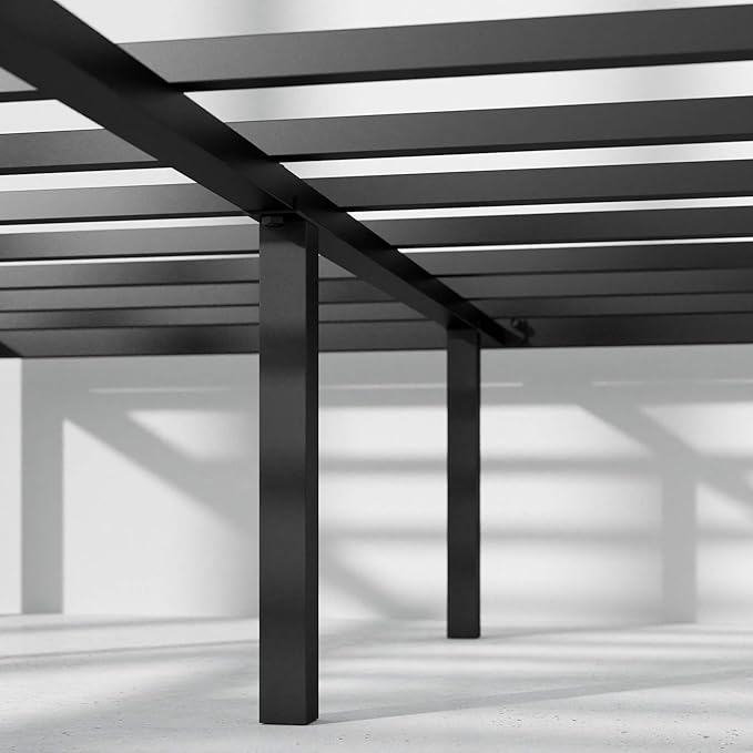 ZINUS Van 16 Inch Metal Platform Bed Frame / Steel Slat Support / No Box Spring Needed / Easy Assembly, Queen