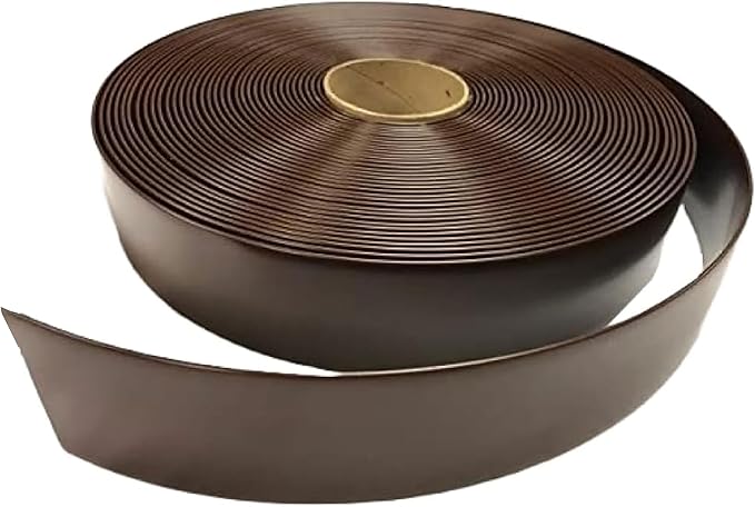 Sunniland Patio 1.5" Wide x 20' Roll Vinyl Strap for Patio Pool Lawn Garden Furniture, Make Your Own Replacement Straps, Includes 20 Free Fasteners, Brown