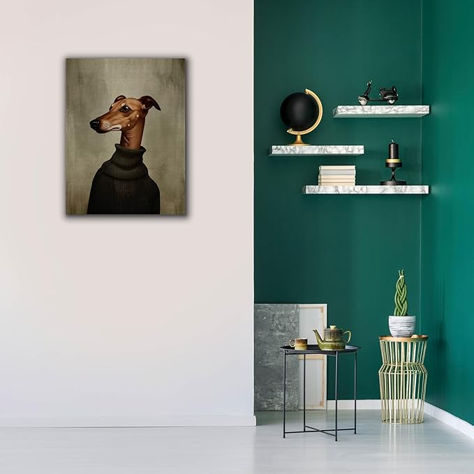 Epic Graffiti 'Green Sweater Dog' by Svetlana Aleynikova Canvas Wall Art, 26" x 34"