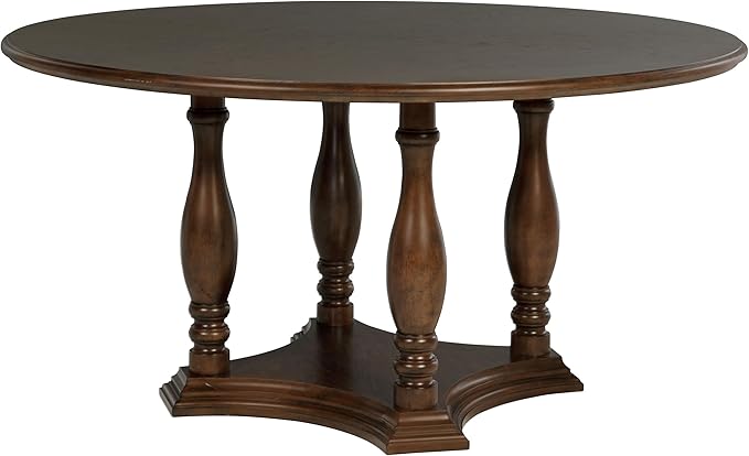 Coaster Home Furnishings Landon 60-inch Round Wood Pedestal Dining Table Rich Brown