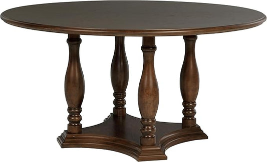 Coaster Home Furnishings Landon 60-inch Round Wood Pedestal Dining Table Rich Brown