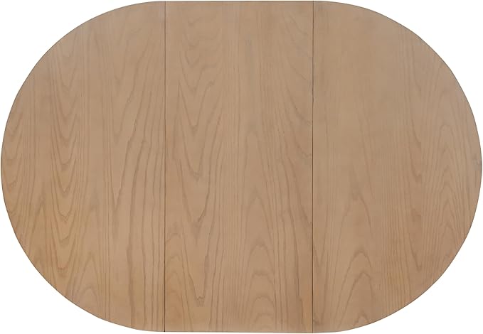Christopher Knight Home Tokin Extendable Dining Room Table for 6, Wooden Round Expandable Kitchen Table, Vintage Oval Dining Table for Dining Room Kitchen, Light Natural