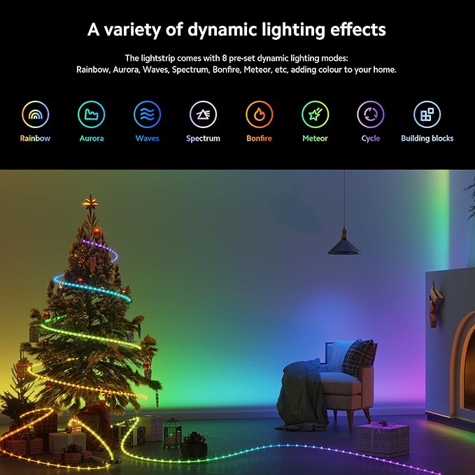 Xiaomi Smart Lightstrip (2m/6.6ft), Compatible with Alexa, Google Assistant, Apple Homekit Home App, WiFi Compatible, Music sync | Dynamic Ambient Lighting | Custom dimming | Smart-Linking