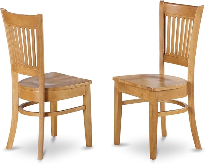 East West Furniture CAVA6-OAK-W 6 Piece Dining Room Furniture Set Contains a Rectangle Kitchen Table and 4 Dining Chairs with a Bench, 36x60 Inch, Oak