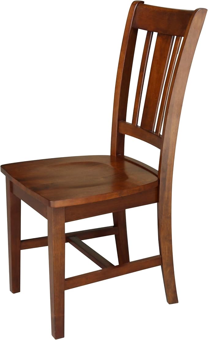 IC INTERNATIONAL CONCEPTS San Remo Solid Wood Splatback Dining Chair in Espresso