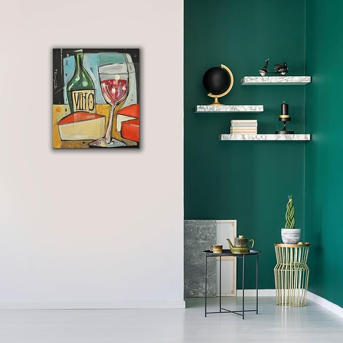 Epic Graffiti 'Red Wine And Cheese' by Tim Nyberg, Canvas Wall Art, 26"x30"