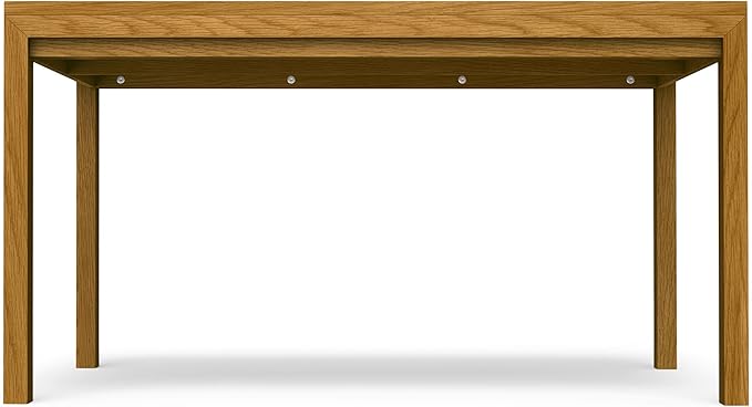 SIMPLIHOME Wilson Dining Table - 54 inch Wide Solid Wood Oak Veneer Square Table, Transitional Style for Dining Room or Kitchen with Thick, Straight Legs and Spacious Top, Seats 8