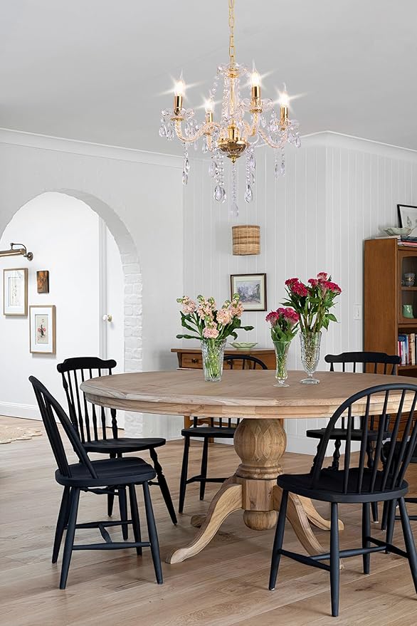 YYSHCHEN Gold Crystal Chandelier,Modern Mini Chandelier,Small Chandelier for Dining Room, Girls Bedroom,Living Room,.