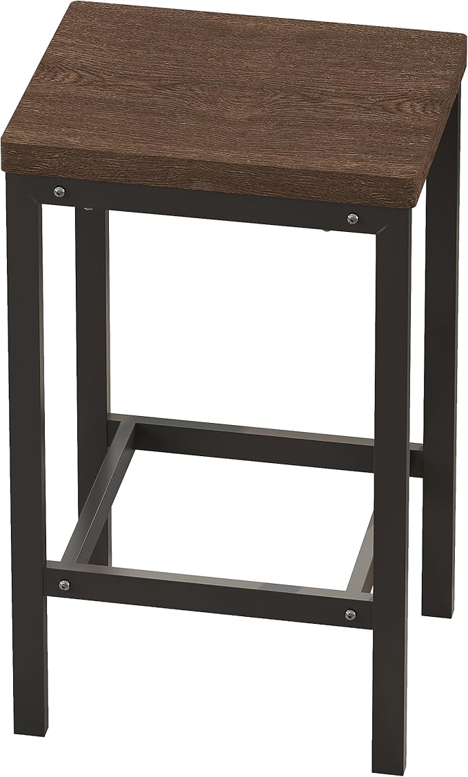Merax 4-Piece Counter Height Extra Long Dining Table Set with 3 Stools w/Footrest,Modern Design Kitchen Dining Table,Pub Table, Long Dining Table Set(Dark Brown)