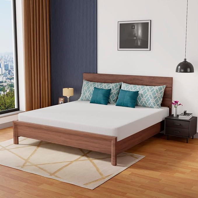 PayLessHere Gel Memory Foam Mattress Wave Comfort Foam Mattress 8 inch Mattress, CertiPUR-US Certified,Breathable Bed Mattress Supportive & Pressure Relief,Removable Cover,Fiberglass Free,White King