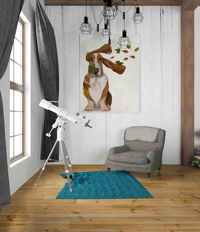 Epic Graffiti 'Basset Hound Windswept and Interesting' by Fab Funky Canvas Wall Art, 26"x34"