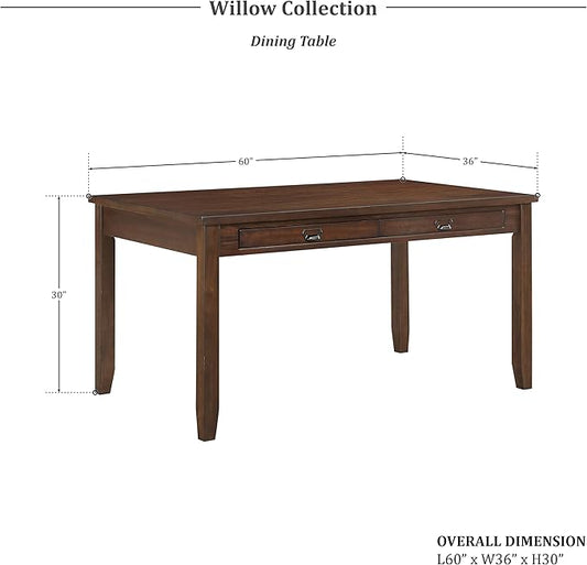 Lexicon Willow Dining Table, Dark Cherry