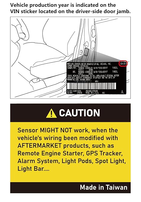 Fits for Corolla 2026 2025 2024 2023 (After Facelift), with Valet Mode, Plug & Play Smart Sensor, Anti-Theft for Wheels, Catalytic Converter, Window Breakage Protection & Power Window Controller