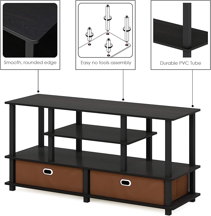 Furinno JAYA TV Stand for up to 50-Inch TV, 55 Inch