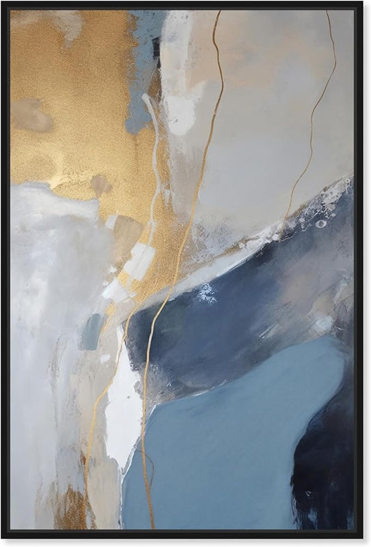 Art Remedy This Close Canvas Timeless Abstract Wall Art, Black Frame, 16" x 24"