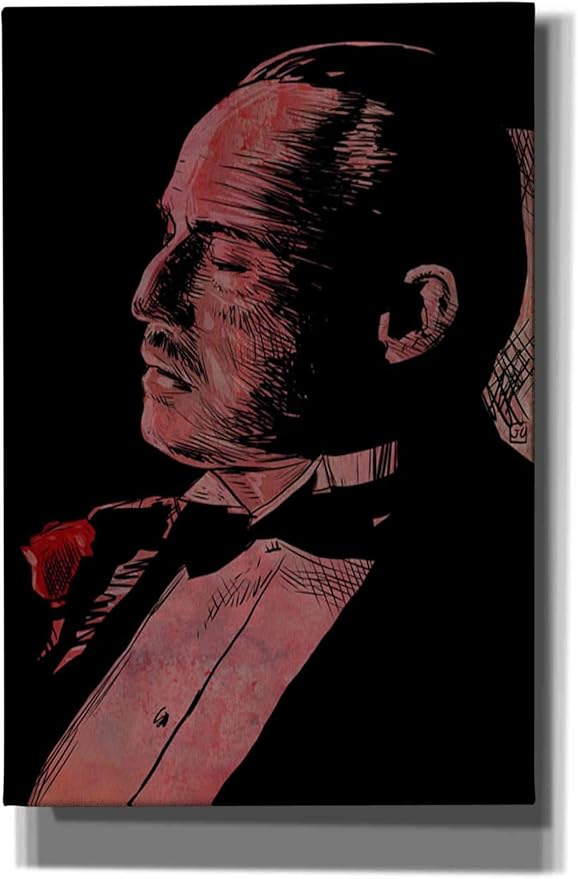 Epic Graffiti 'Brando-Godfather' by Giuseppe Cristiano, Canvas Wall Art, 12"x18"