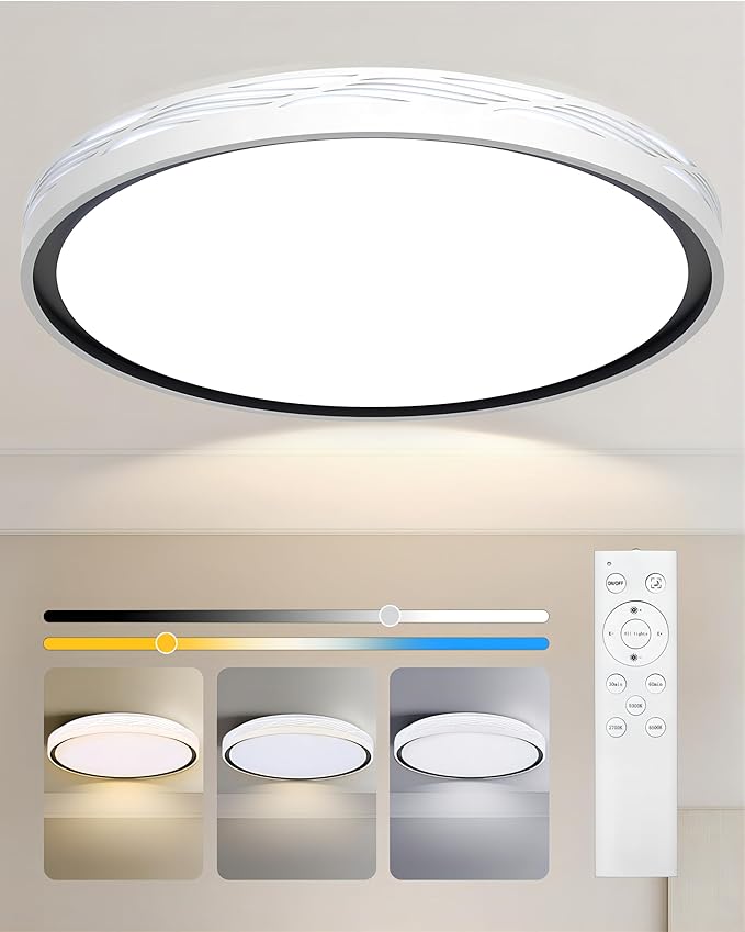 Led Ceiling Light Flush Mount,Bedroom Lights for Ceiling,led Kitchen Ceiling Light,Dimmable 70W 8000LM,3CCT Selectable Color Temperature,20 in for Living Room,Office,Hallway,Bedroom,Kitchen