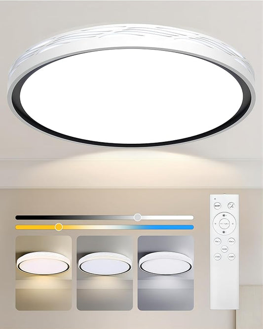 Led Ceiling Light Flush Mount,Bedroom Lights for Ceiling,led Kitchen Ceiling Light,Dimmable 70W 8000LM,3CCT Selectable Color Temperature,20 in for Living Room,Office,Hallway,Bedroom,Kitchen
