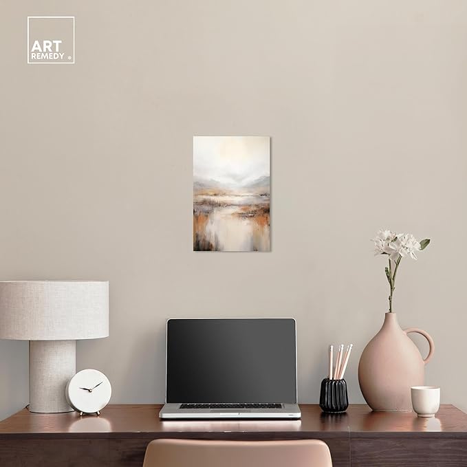 Art Remedy Natural Cascades Canvas Muted Abstract Wall Art, Gallery Wrapped, 10" x 15"