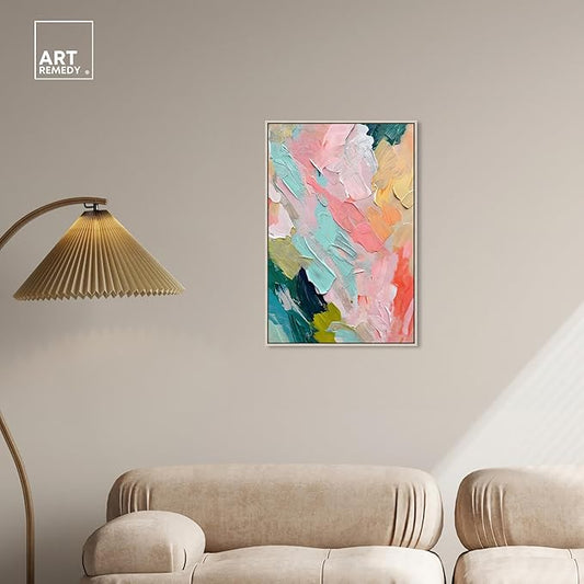 Art Remedy Pastel Layers Canvas Pastel Wall Art, Silver Frame, 20" x 30"