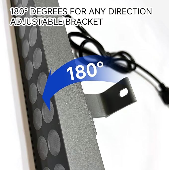 Wall Washer Light Real 72W LED 6000K Daylight Wash Lighting, IP66 Waterproof LED, Outdoor for Landscape Yard Studio Church Commercial Building Wall Wash Light, US Plug.