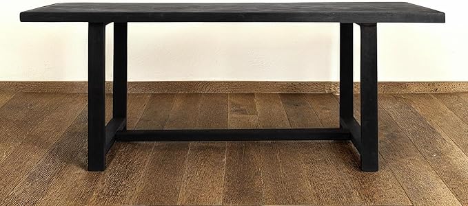 Creative Co-Op Elegant Acacia Wood Rectangular Dining Table, Black