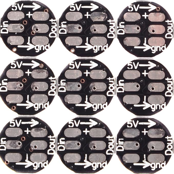 BTF-LIGHTING WS2812B 100PCS 5050SMD Individually Addressable Smart RGB LED Pixel for Arduino Single 1-led RGB LED Module Pixels Color Light Black PCB Only DC5V Christmas(No Adapter or Controller)