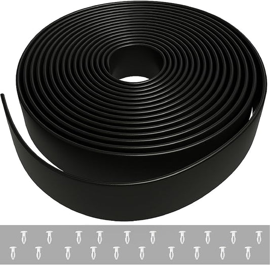 2" x 20' ft Vinyl Straps for Patio Chairs Repair Kit Outdoor Patio Lawn Furniture Repair Vinyl Chair Strapping Strap Matte Finish (Black) + 20 Free Rivets!