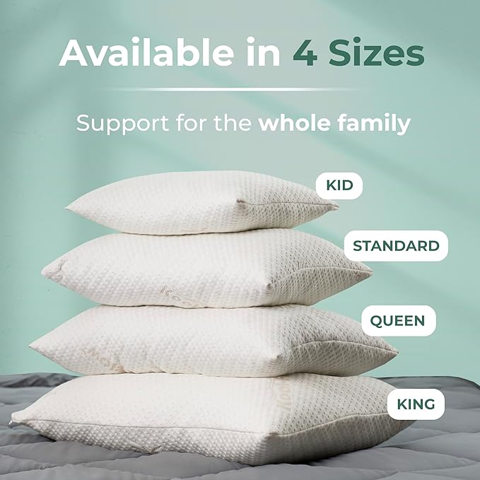 Snuggle-Pedic Shredded Memory Foam Pillow - The Original Cool Pillows for Side, Stomach & Back Sleepers - Sleep Support That Keeps Shape - College Dorm Room Essentials for Girls and Guys - King
