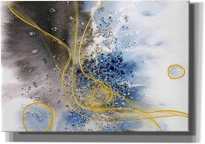 Epic Graffiti 'Coastal Watercolor Abstract' by Irena Orlov, Canvas Wall Art, 18"x12"
