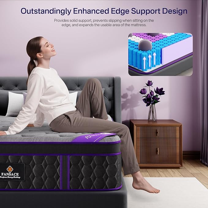 Full Size Mattress, 12 Inch Deluxe Hybrid Full Mattress in a Box, Cooling-Gel Memory Foam & Pocket Springs, Medium Firm, Pressure Relief, Extra Edge Support, 365-Night Trial (2026 Upgraded Support)