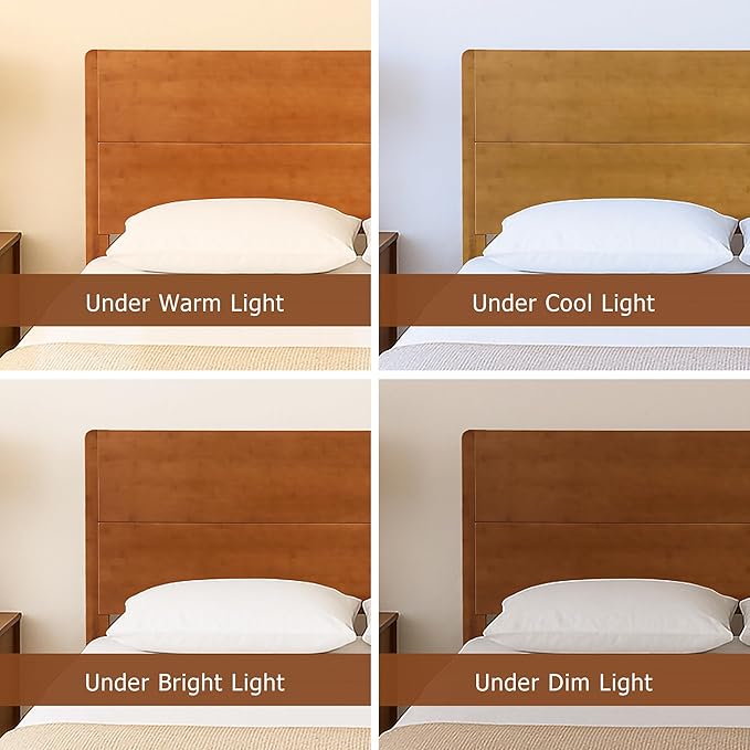 Merax King Size Bamboo Platform Bed, Mid-Century Modern Bed Frame with Tall Headboard, Solid Sustainable Bedframe King-Size, Wood Slat Support, No Box Spring Needed, Easy Assembly, Espresso